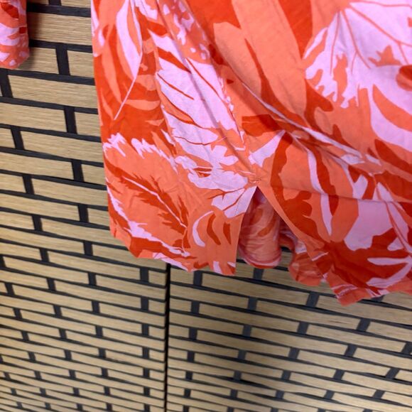 Soft Surroundings Pink And Orange Floral Tunic Top Size 2X - Picture 7 of 9